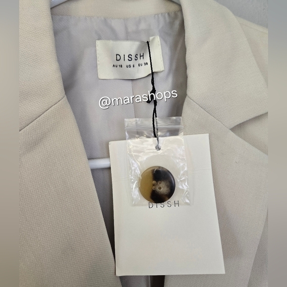 Dissh Rowan Sleeveless Blazer Bone - Picture 4 of 9